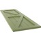 Ekena Millwork True Fit PVC Two Equal Panel Farmhouse Fixed Mount Shutters w/ Z-Bar, Moss Green , 15W x 42H, PR TFP102FH15X042MG - alternate 2